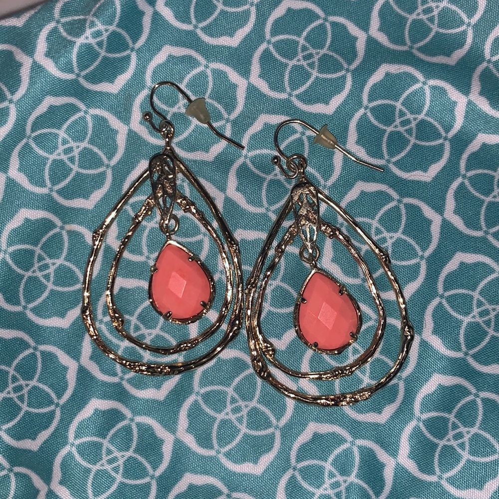 Kendra Scott Coral Drop Earrings
